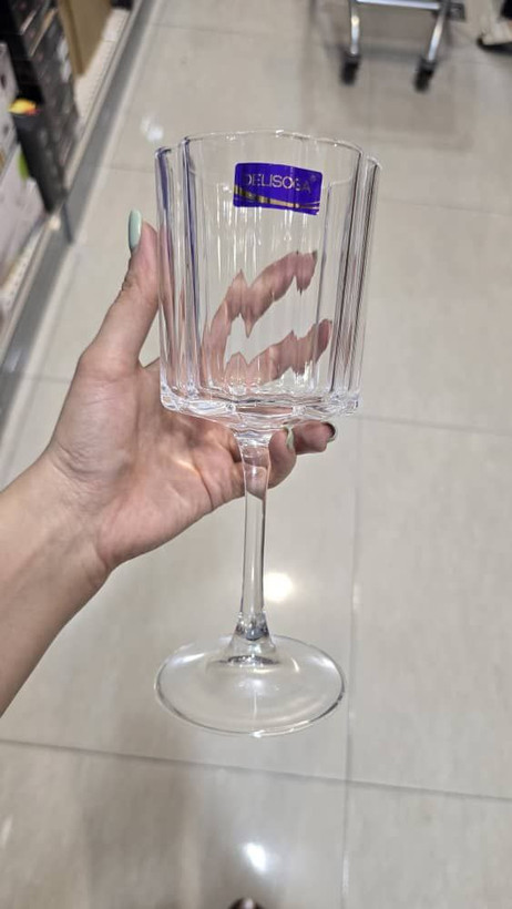 بستنی خوری ، دسر خوری و گیلاس خوری پایه بلند طرح گل برند Deli Glass