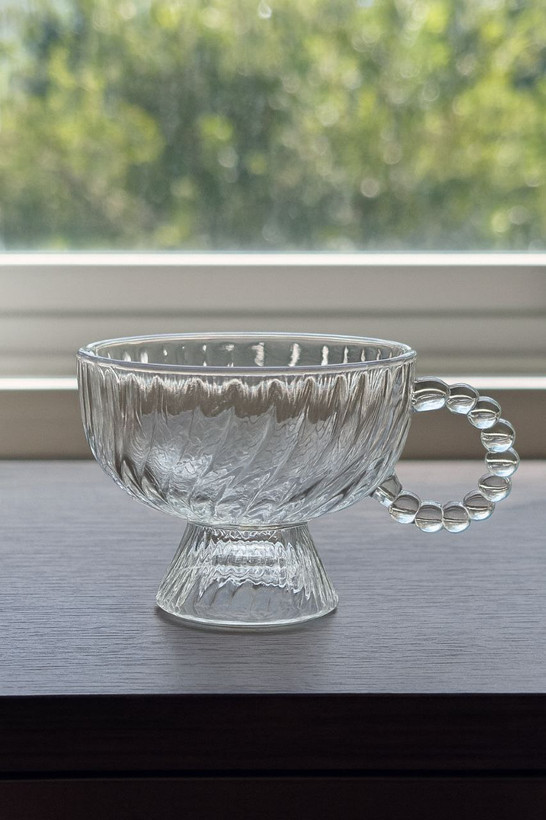 بستنی خوری دسته مروارید برند DELIGLASS