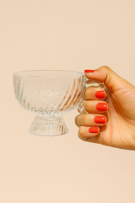 بستنی خوری دسته مروارید برند DELIGLASS