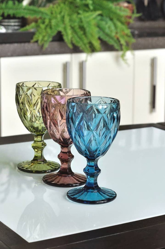 گیلاس خوری کریستال 4 رنگ برند Deli Glass