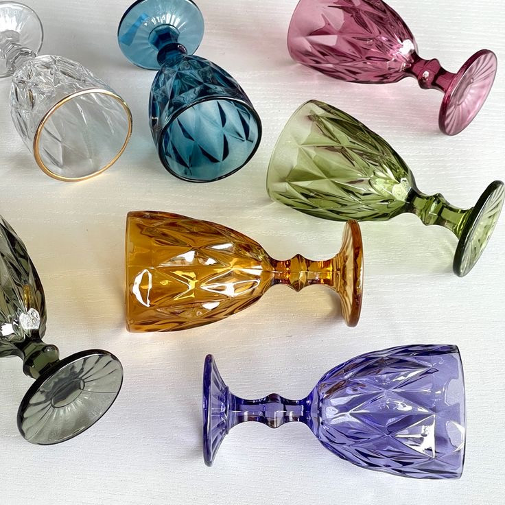 گیلاس خوری کریستال 4 رنگ برند Deli Glass