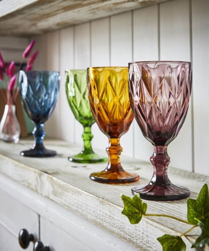 گیلاس خوری کریستال 4 رنگ برند Deli Glass