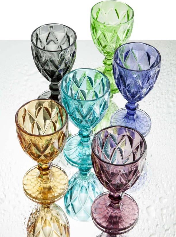 گیلاس خوری کریستال 4 رنگ برند Deli Glass