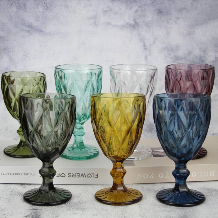 گیلاس خوری کریستال 4 رنگ برند Deli Glass