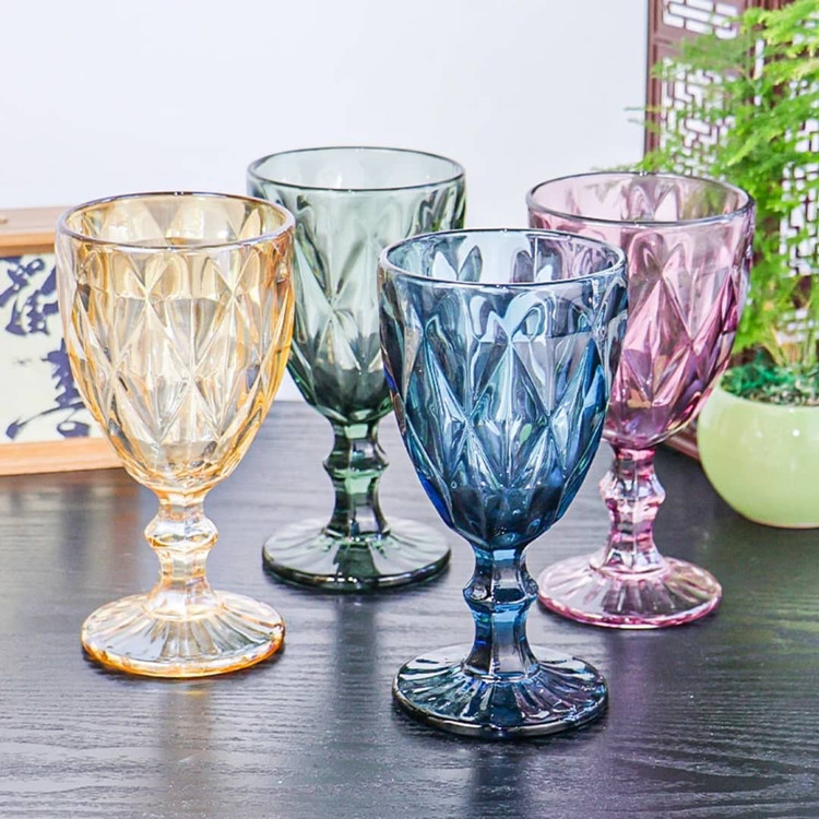 گیلاس خوری کریستال 4 رنگ برند Deli Glass