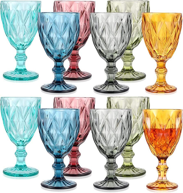 گیلاس خوری کریستال 4 رنگ برند Deli Glass