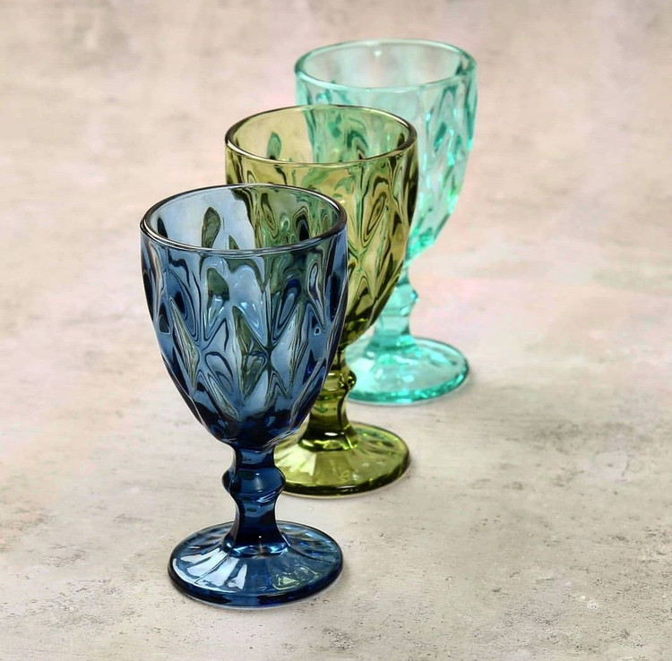 گیلاس خوری کریستال 4 رنگ برند Deli Glass