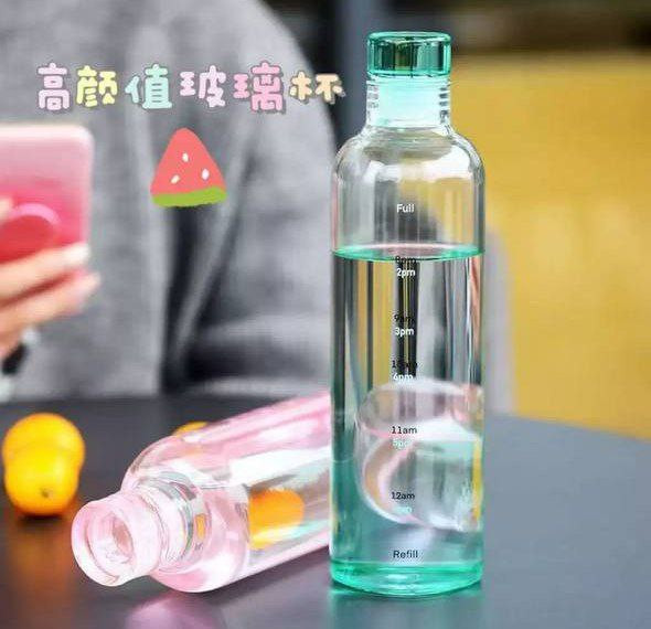 بطری آب پیرکس ساده و رنگی