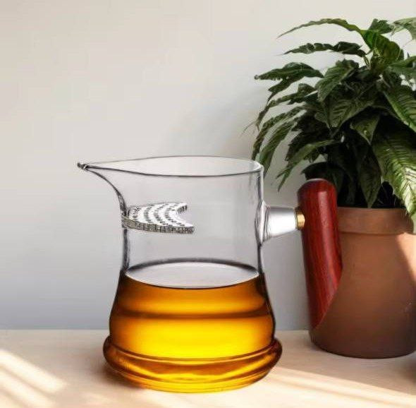 مینی پارچ پیرکس دسته چوبی