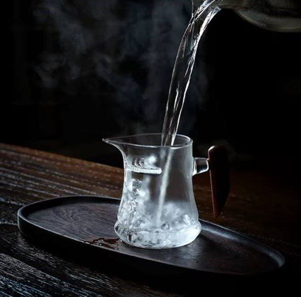مینی پارچ پیرکس دسته چوبی