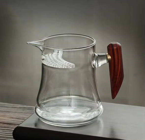 مینی پارچ پیرکس دسته چوبی