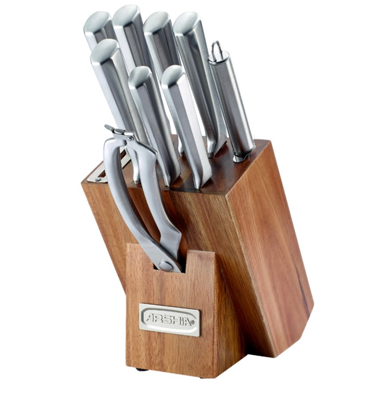 سرویس چاقو 10 تکه پایه چوبی عرشیا ARSHIA مدل KS112-3270