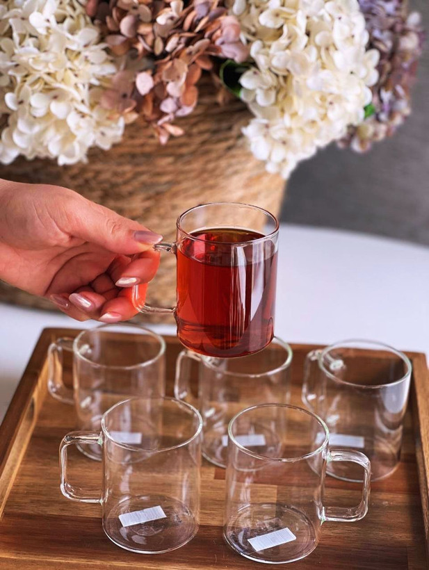 استکان پیرکس گرد حجم 220 سی سی برند DeliGlass