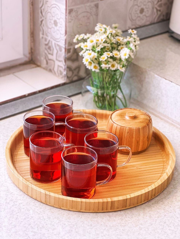 استکان پیرکس گرد حجم 220 سی سی برند DeliGlass