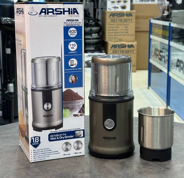 آسیاب برقی دومخزنه عرشیا Arshia مدل CG106-3174