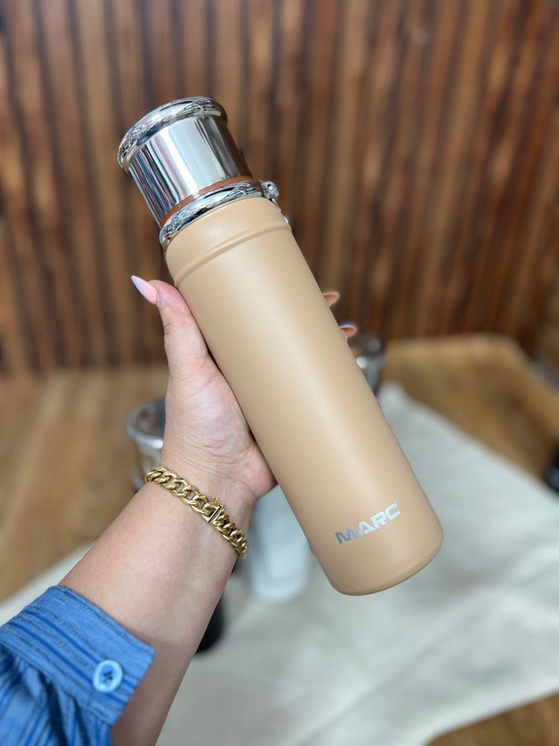 قمقمه استیل دسته کنفی برند مارک MARC