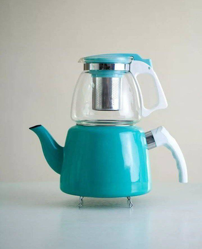 کتری لعابی قوری پیرکس برند LAV