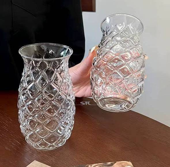 لیوان اسموتی بلور طرح آناناس