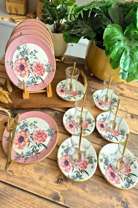 ست عصرانه خوری ۱۸ پارچه در سه طرح برند GÖNÜL