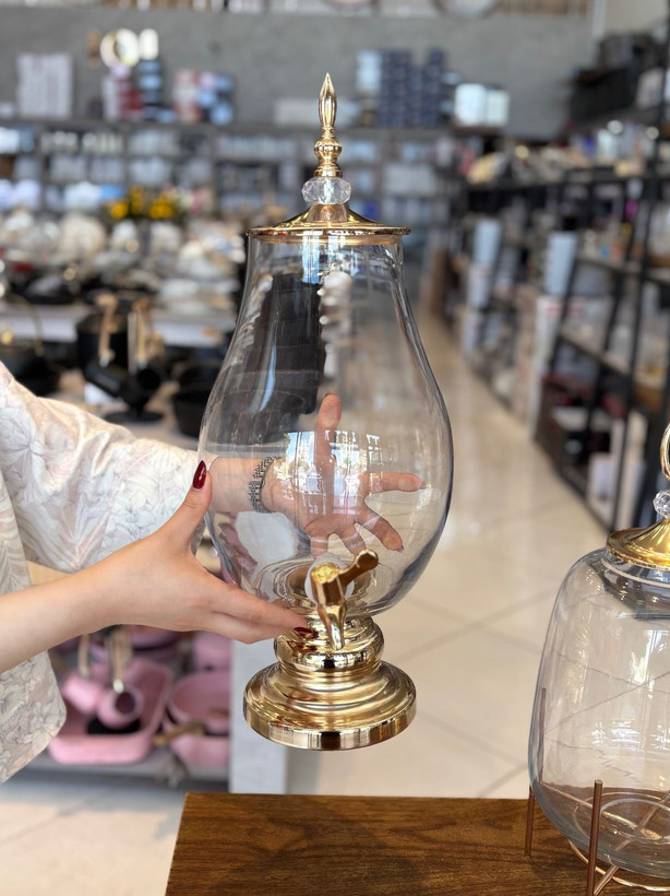 کلمن شیشه ای پایه دار در ۵ سایز برند GLASS WARE