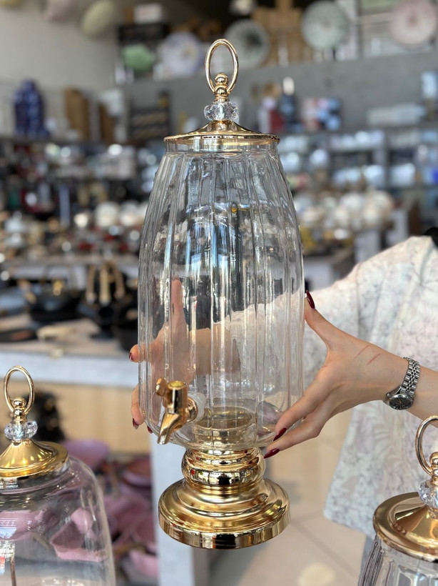 کلمن شیشه ای پایه دار در ۵ سایز برند GLASS WARE
