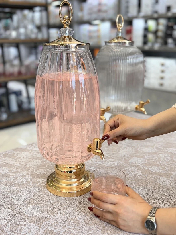کلمن شیشه ای پایه دار در ۵ سایز برند GLASS WARE