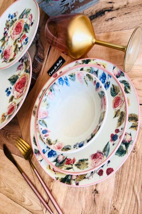 سرویس غذا خوری ۲۴ پارچه طرح ROSE برند MISS BETTY
