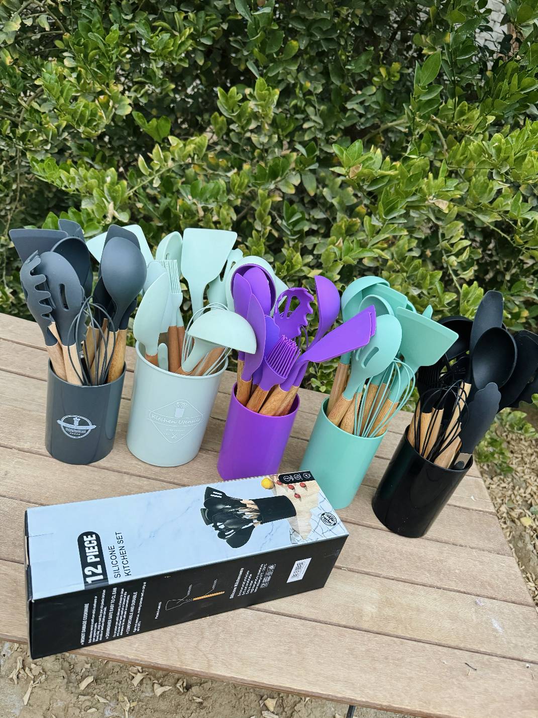 ست کفگیر ملاقه ۱۲ پارچه مدل بدون لوگو برند  kITCHEN SET