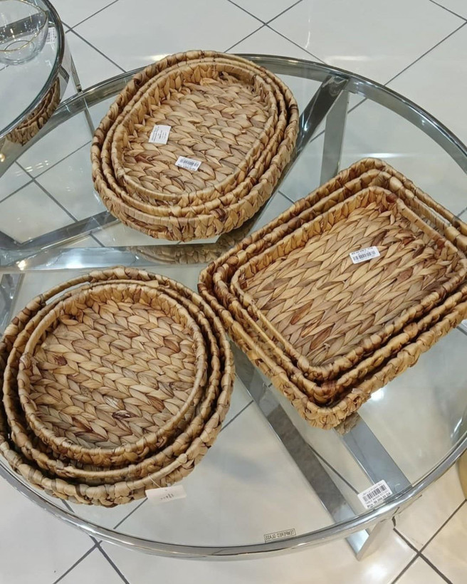 سینی حصیری سه تایی