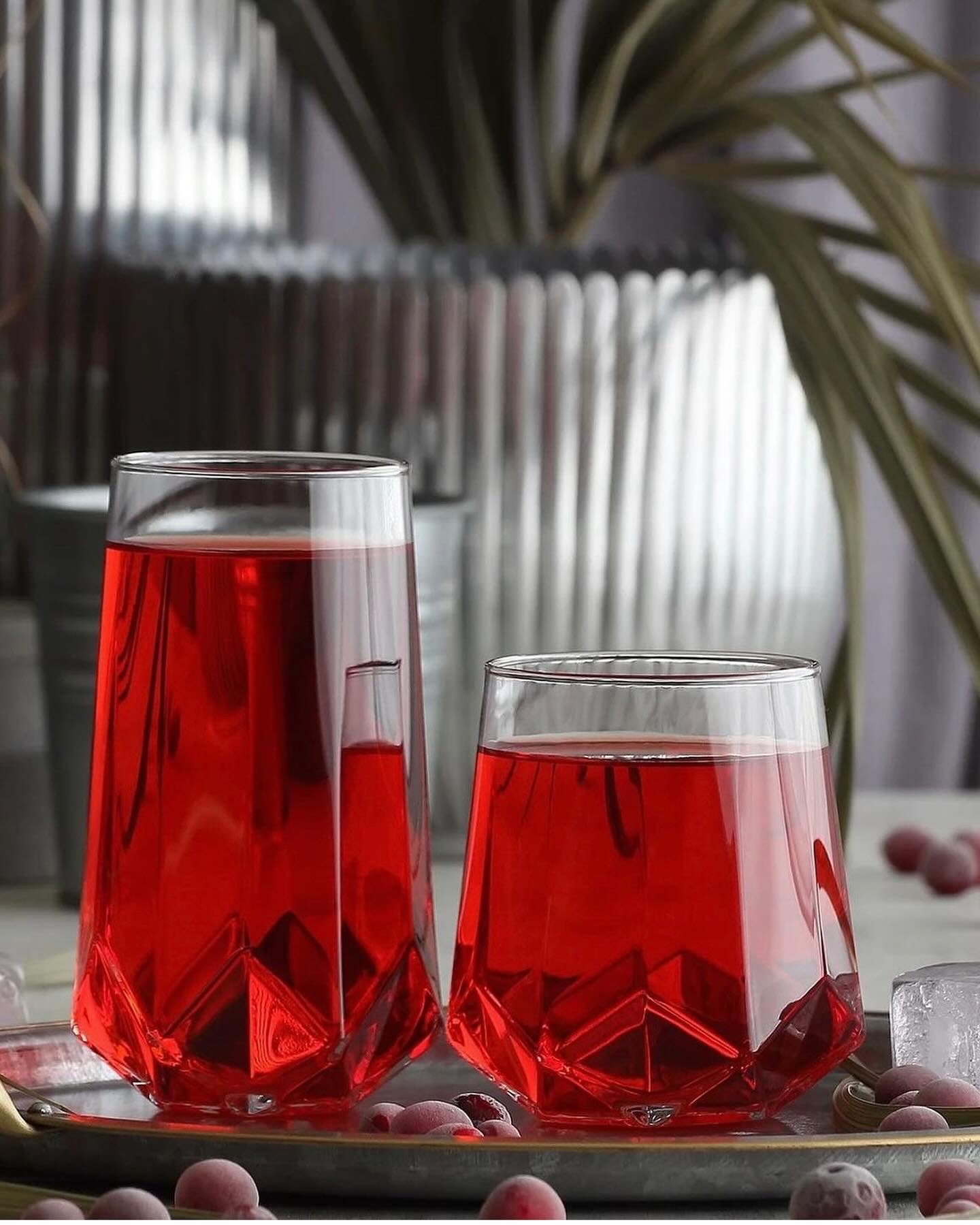 لیوان و نیم لیوان شش ضلعی طرح VALERIA برند LAV