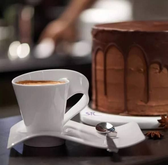 فنجان و نعلبکی طرح موج
