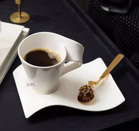 فنجان و نعلبکی طرح موج