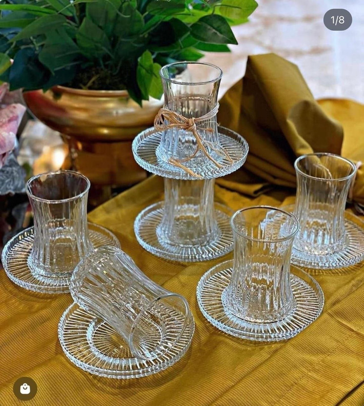 استکان و نعلبکی در دو طرح ELYSIA و DANTEL برند PAŞABAHÇE