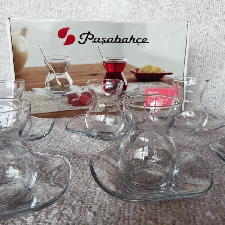 استکان و نعلبکی در دو طرح ELYSIA و DANTEL برند PAŞABAHÇE