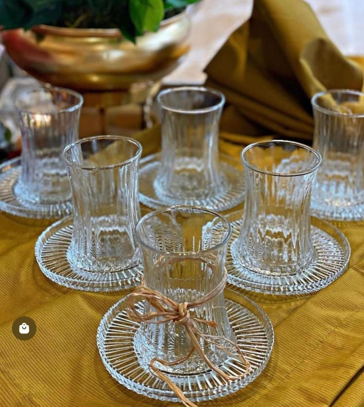 استکان و نعلبکی در دو طرح ELYSIA و DANTEL برند PAŞABAHÇE