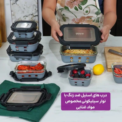 سرویس ظروف شیشه ای ۱۴ پارچه عرشیا Arshia مدل FC112-3677