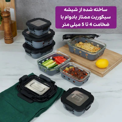 سرویس ظروف شیشه ای ۱۴ پارچه عرشیا Arshia مدل FC112-3677