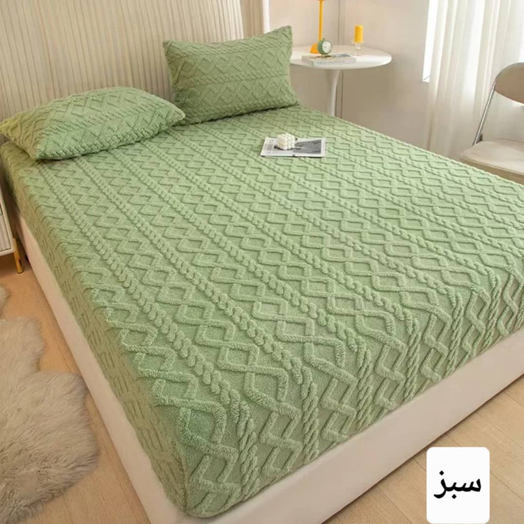 روتختی مخمل طرح گیس بافت دونفره ۳تکه
