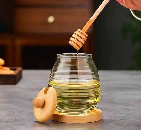 عسل خوری بلور زیر بامبو