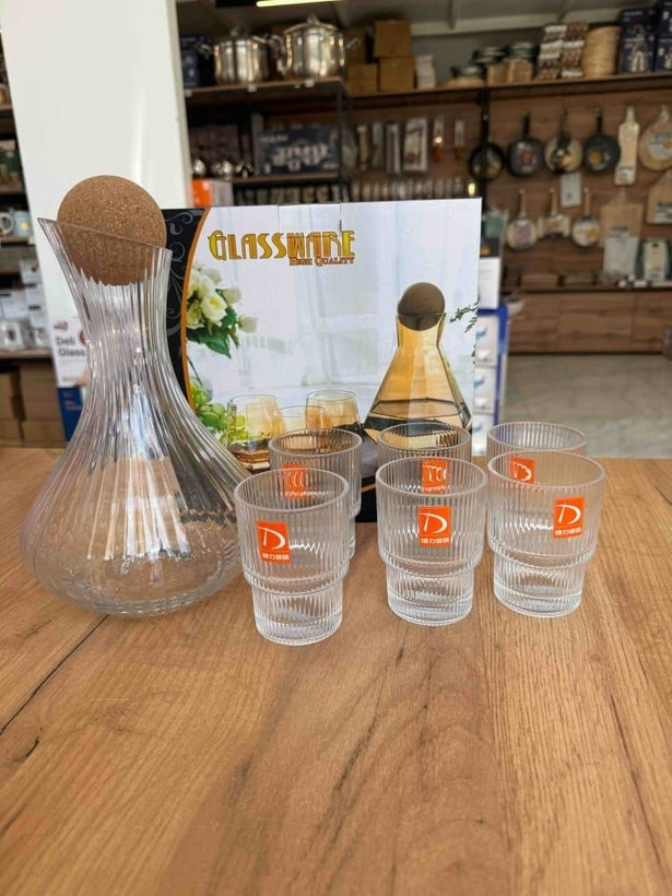 تنگ و لیوان ۷ پارچه برند DELI GLASS