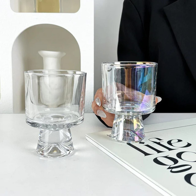 دسرخوری پایه دار برند DELI GLASS در سه طرح