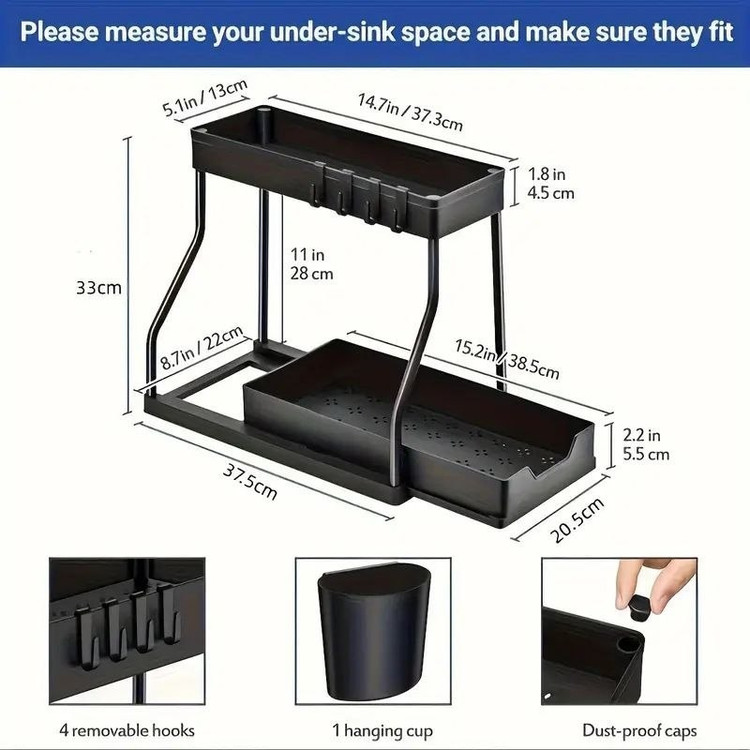 نظم دهنده دو طبقه زیر کابینتی