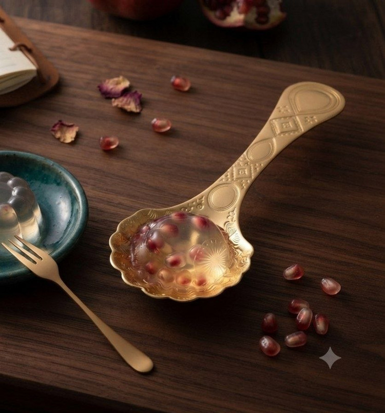 قاشق ژله و آجیل طلایی