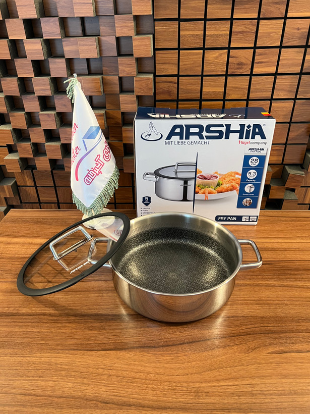 سرویس قابلمه 9 پارچه استیل کف لیزری عرشیا ARSHIA مدل SS050-3543